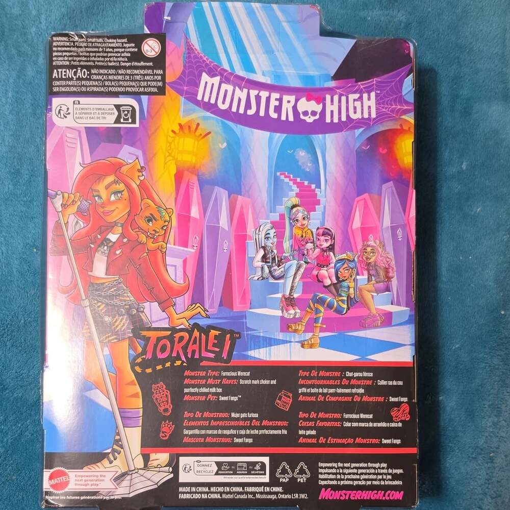 Monster High Toralei Sweet Fangs 12 in Articulated Fashion Doll + Accessories - Picture 5 of 6